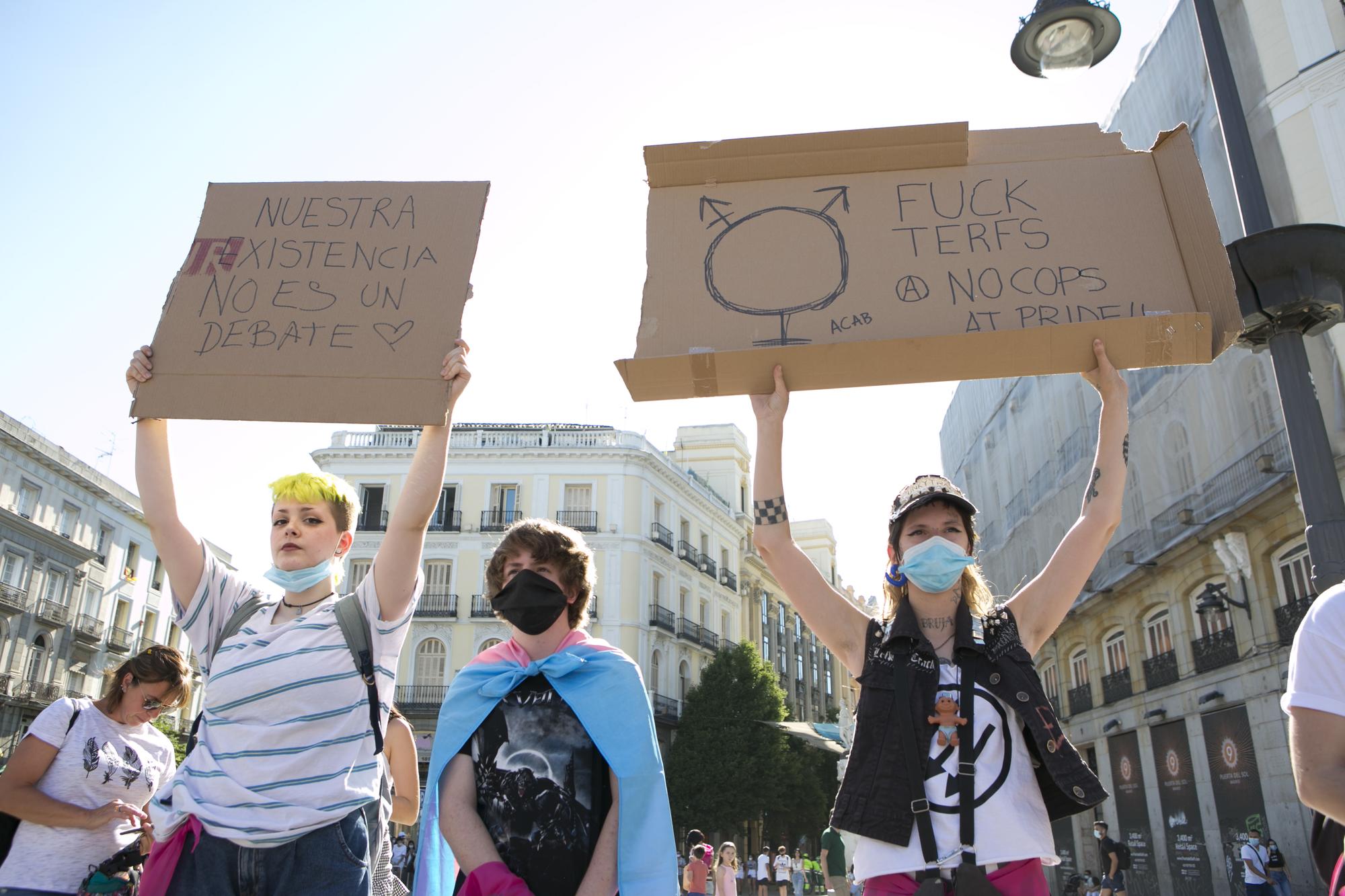 Familias Trans Aliadas se concentran en Sol para pedir una Ley Estatal